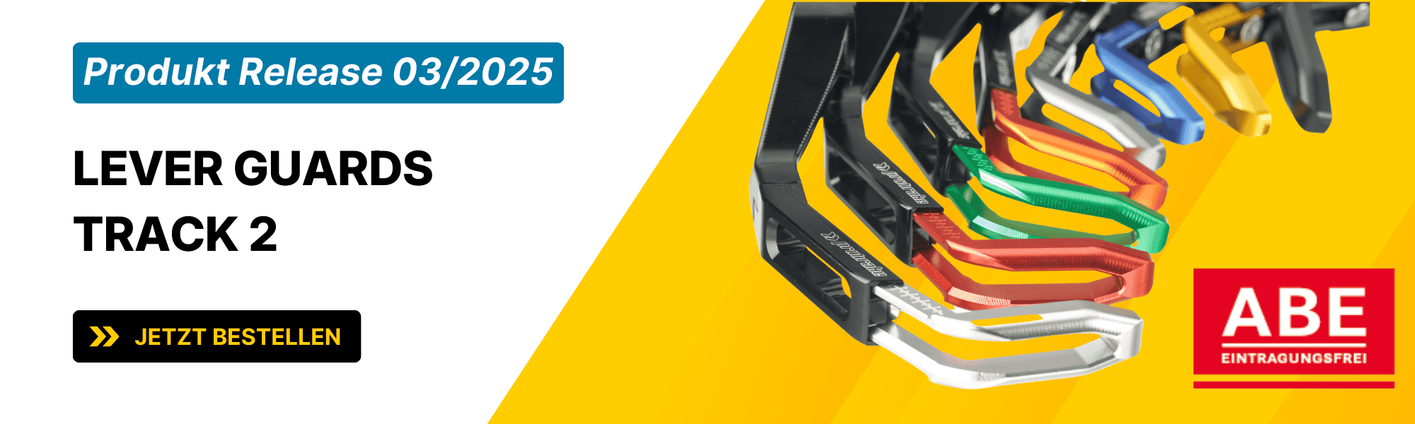probrake – Motorrad Stahlflexleitungen, Brems-und Kupplungshebel, Bremsscheiben und mehr direkt vom Hersteller | Produkt Release 032025 Lever Guards Track 2