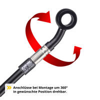 Stahlflex Bremsleitung f&uuml;r Aprilia RST 1000 Futura vorne (01-04) PW SB-Umbau, direkt