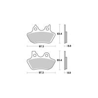 AP Racing brake pads for Harley Super Glide Sport (04-05) FXDXI - Sintered rear