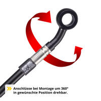 Stainless steel braided brake line KIT for Citro&euml;n Berlingo Multispace 1.6 HDi 115 B9 (2010/07-2022/12)