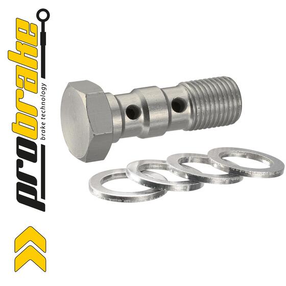Double banjo bolt M10x1.0 stainless steel incl. sealing rings